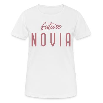 Future Novia Engagement Bridal Shower Wedding - Women's Breathable T-Shirt - white - Front - AI Model Female 172 dark (172cm)