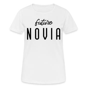 Future Novia Engagement Bridal Shower Wedding - Women's Breathable T-Shirt - white - Front - AI Model Female 172 dark (172cm)