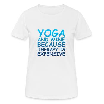 YOGA - T-shirt respirant Femme - blanc - Devant - AI Model Female 172 dark (172cm)