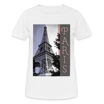 Pariser Eiffelturm - Paris - Frauen T-Shirt atmungsaktiv - Weiß - Vorne - AI Model Female 172 dark (172cm)