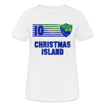 Weihnachtsinsel Fußball Mannschaft - Frauen T-Shirt atmungsaktiv - Weiß - Vorne - AI Model Female 172 dark (172cm)