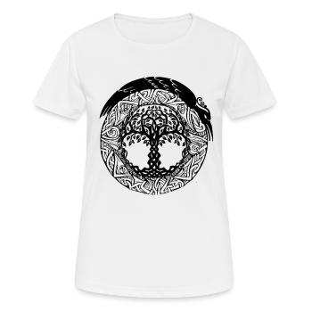 Celtic Ireland Celtic Knot Pattern Tree - T-shirt respirant Femme - blanc - Devant - AI Model Female 172 dark (172cm)