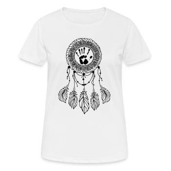 Indianer Ureinwohner Traumfänger Cowboy Western - Frauen T-Shirt atmungsaktiv - Weiß - Vorne - AI Model Female 172 dark (172cm)