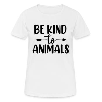 Soyez gentil avec les animaux Refuge pour animaux de compagnie Sauver les animaux - T-shirt respirant Femme - blanc - Devant - AI Model Female 172 dark (172cm)