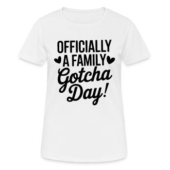 Officiellement une adoption amusante en famille - T-shirt respirant Femme - blanc - Devant - AI Model Female 172 dark (172cm)