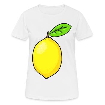 citron acide émotion émotion fruit citron - T-shirt respirant Femme - blanc - Devant - AI Model Female 172 dark (172cm)