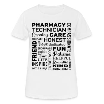Technicien en pharmacie Tech Medicine Pharmacien - T-shirt respirant Femme - blanc - Devant - AI Model Female 172 dark (172cm)