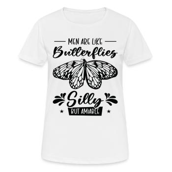 Celestial Butterfly Silly Men Amiable Insect Fan - Frauen T-Shirt atmungsaktiv - Weiß - Vorne - AI Model Female 172 dark (172cm)