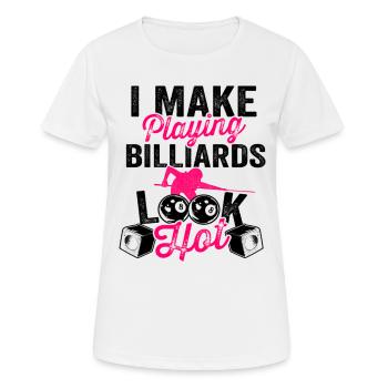 Pocketologist Billard Billard 8 Ball - T-shirt respirant Femme - blanc - Devant - AI Model Female 172 dark (172cm)