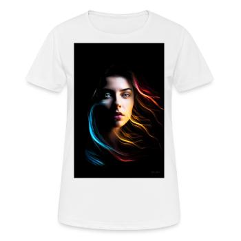 Sensuelle 1 - T-shirt respirant Femme - blanc - Devant - AI Model Female 172 dark (172cm)