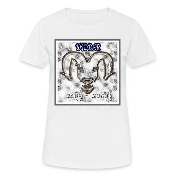 Signe du zodiaque Bélier - Image - 2023 - T-shirt respirant Femme - blanc - Devant - AI Model Female 172 dark (172cm)