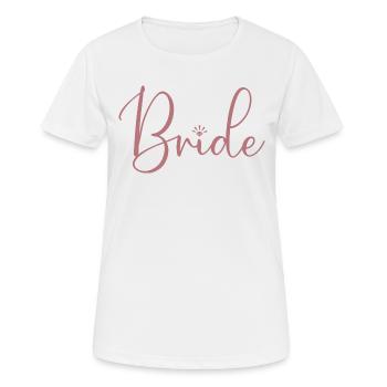 Bride Matching Engagement Bridal Shower Wedding - Women's Breathable T-Shirt - white - Front - AI Model Female 172 dark (172cm)
