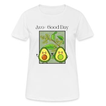 Avo-Good Day - Frauen T-Shirt atmungsaktiv - Weiß - Vorne - AI Model Female 172 dark (172cm)