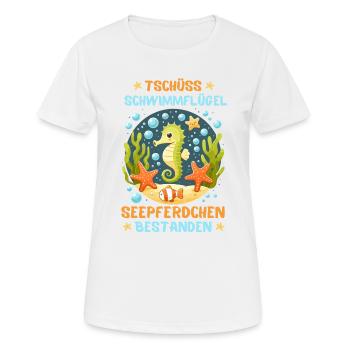 Seepferdchen Seestern Meer Schwimmbad Kinder Fun - Frauen T-Shirt atmungsaktiv - Weiß - Vorne - AI Model Female 172 dark (172cm)