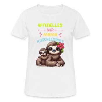 Sloth Mother's Day Mom Baby Cuddle Family Cute - Women's Breathable T-Shirt - white - Front - AI Model Female 172 dark (172cm)