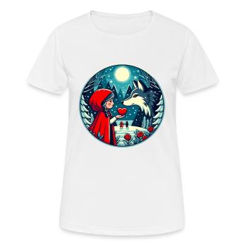 Conte de fées Petit Chaperon Rouge Loup Enfants Mignon Fantaisie - T-shirt respirant Femme - blanc - Devant - AI Model Female 172 dark (172cm)