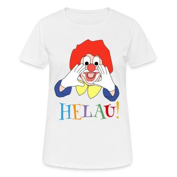 Helau clown carnaval - T-shirt respirant Femme - blanc - Devant - AI Model Female 172 dark (172cm)