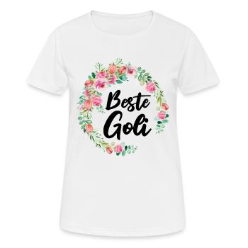 Beste Goli beste Goli Patentante Österreich - Frauen T-Shirt atmungsaktiv - Weiß - Vorne - AI Model Female 172 dark (172cm)