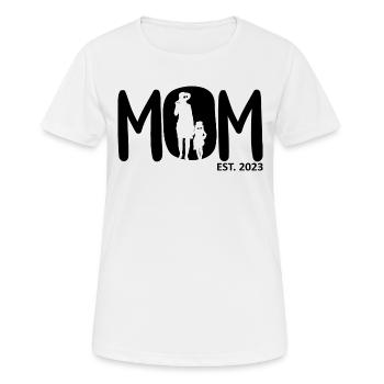 2023, Maman en devenir, annonce de grossesse - T-shirt respirant Femme - blanc - Devant - AI Model Female 172 dark (172cm)