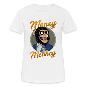 Singe d'argent. Singe. L'argent. Rich. idée cadeau - T-shirt respirant Femme - blanc - Devant - AI Model Female 172 dark (172cm)
