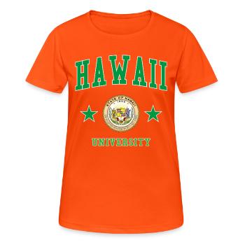 Hawaii University - Women's Breathable T-Shirt - neon orange - Front - AI Model Female 172 dark (172cm)