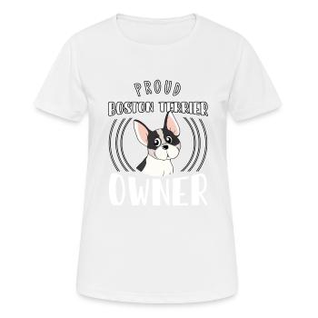 Boston Terriers, Boston Terriers, Boston Terriers - Women's Breathable T-Shirt - white - Front - AI Model Female 172 dark (172cm)