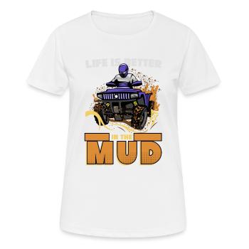 Quad, Quad Schmutz, Quads - Frauen T-Shirt atmungsaktiv - Weiß - Vorne - AI Model Female 172 dark (172cm)
