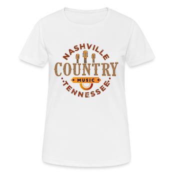 Nashville Musik, Nashville Musik Liebhaber von - Frauen T-Shirt atmungsaktiv - Weiß - Vorne - AI Model Female 172 dark (172cm)