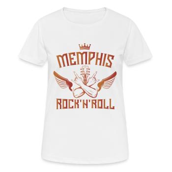 Musik aus Memphis, Musik aus Memphis tennessee, - Frauen T-Shirt atmungsaktiv - Weiß - Vorne - AI Model Female 172 dark (172cm)
