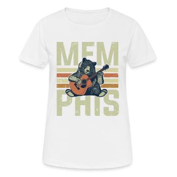 Musik aus Memphis, Musik aus Memphis liebt Blues - Frauen T-Shirt atmungsaktiv - Weiß - Vorne - AI Model Female 172 dark (172cm)