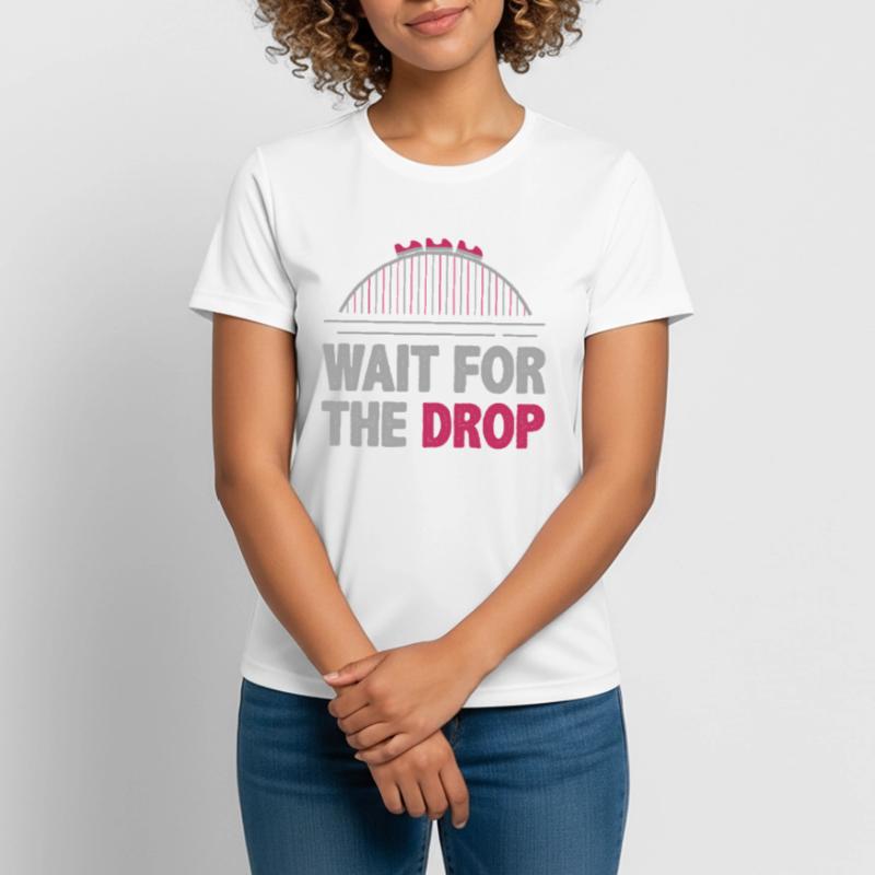 Roller coaster, roller coaster forces G, roller coaster park T-shirt respirant Femme