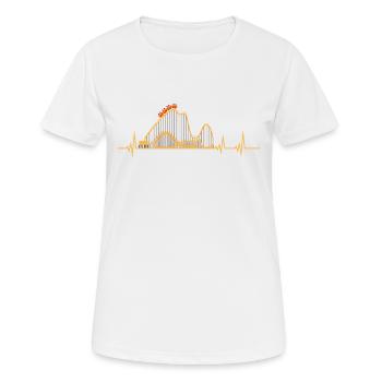 Roller coaster, roller coaster roller coaster park, - Women's Breathable T-Shirt - white - Front - AI Model Female 172 dark (172cm)