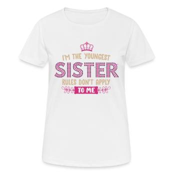Geschwister, Geschwister Schwestern, älteste - Frauen T-Shirt atmungsaktiv - Weiß - Vorne - AI Model Female 172 dark (172cm)