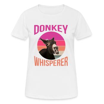 Esel, Esel Esel Liebe, Lustiger Esel - Frauen T-Shirt atmungsaktiv - Weiß - Vorne - AI Model Female 172 dark (172cm)