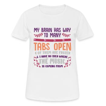 adhd, adhd Gehirn, Tabs, - Frauen T-Shirt atmungsaktiv - Weiß - Vorne - AI Model Female 172 dark (172cm)
