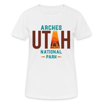 Arches National Park, Arches National Park - Women's Breathable T-Shirt - white - Front - AI Model Female 172 dark (172cm)