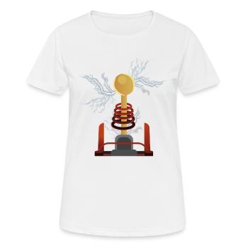 Tesla Nikola, Tesla Nikola Patent, - Women's Breathable T-Shirt - white - Front - AI Model Female 172 dark (172cm)