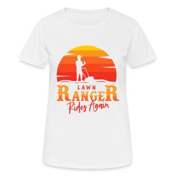 pelouse, jardinage, tondre, - T-shirt respirant Femme - blanc - Devant - AI Model Female 172 dark (172cm)