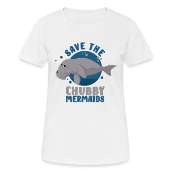 La laque, l’eau de mer, le dugong, - T-shirt respirant Femme - blanc - Devant - AI Model Female 172 dark (172cm)