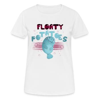 La laque, l’océan, le dauphin, - T-shirt respirant Femme - blanc - Devant - AI Model Female 172 dark (172cm)