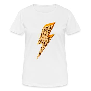 Blitz, Blitz Bolzen, Blitzschlag, - Frauen T-Shirt atmungsaktiv - Weiß - Vorne - AI Model Female 172 dark (172cm)