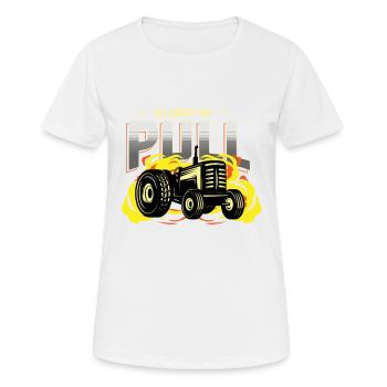 tractor pulling, tractor pulling tractor, racing, - Women's Breathable T-Shirt - white - Front - AI Model Female 172 dark (172cm)