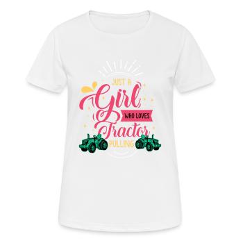 tractor pulling, tractor pulling, drag, - Women's Breathable T-Shirt - white - Front - AI Model Female 172 dark (172cm)