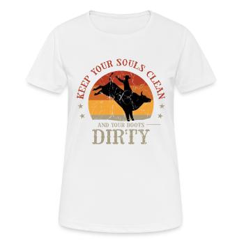western, western huckleberry, tombstone, - Frauen T-Shirt atmungsaktiv - Weiß - Vorne - AI Model Female 172 dark (172cm)