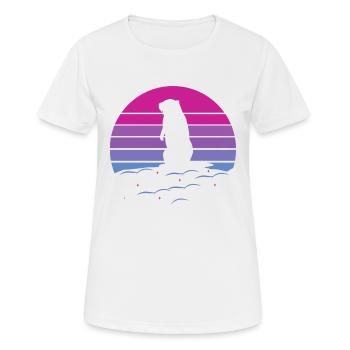 marmot, marmot animal, rodent, - Women's Breathable T-Shirt - white - Front - AI Model Female 172 dark (172cm)