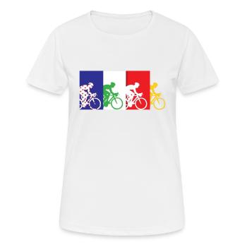 tour france, tour france tour france 2021, - Women's Breathable T-Shirt - white - Front - AI Model Female 172 dark (172cm)