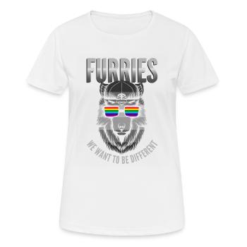 Furry, Furry Kongresse, Wolf, - Frauen T-Shirt atmungsaktiv - Weiß - Vorne - AI Model Female 172 dark (172cm)