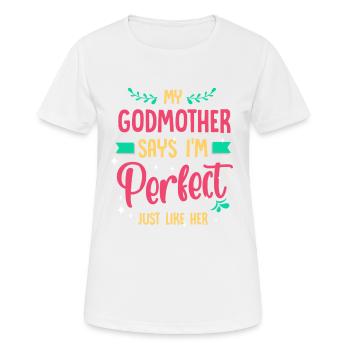 Godmother Godfather, Godmother Pregnancy, - Women's Breathable T-Shirt - white - Front - AI Model Female 172 dark (172cm)