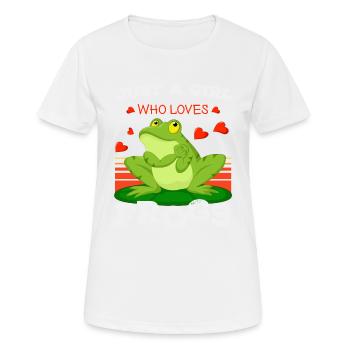 Grenouille, grenouille crapaud, amant grenouille, - T-shirt respirant Femme - blanc - Devant - AI Model Female 172 dark (172cm)