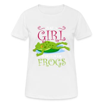 frog, frog frog lover, frog mom, - Women's Breathable T-Shirt - white - Front - AI Model Female 172 dark (172cm)